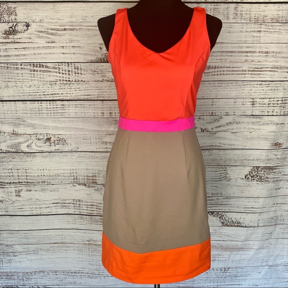 CYNTHIA ROWLEY Bright Color block Racerback Dress